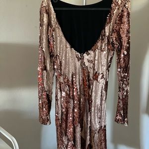Rose Gold sequins dress